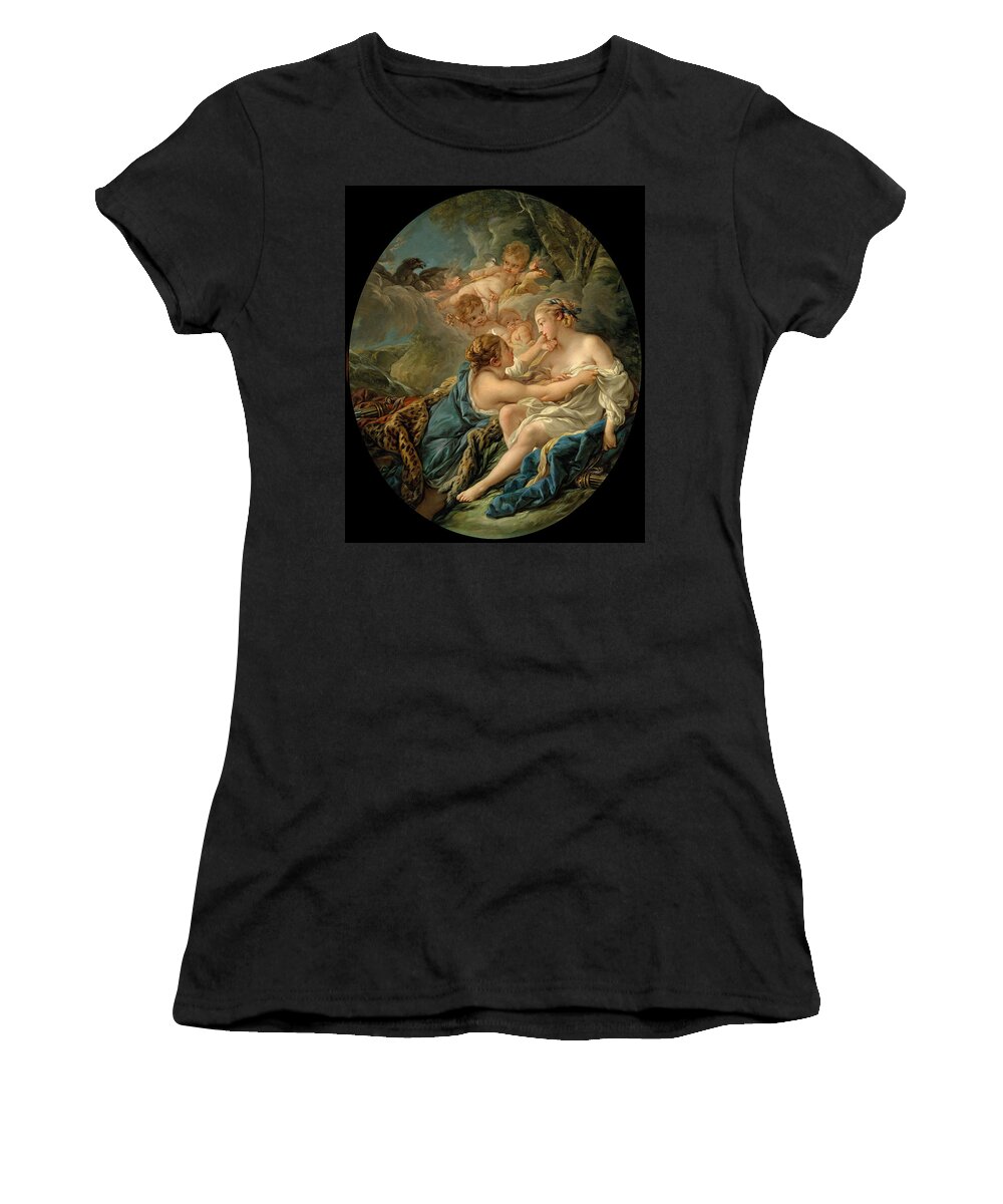 Francois Boucher Women's T-Shirt featuring the painting Jupiter in the Guise of Diana and Callisto by Francois Boucher