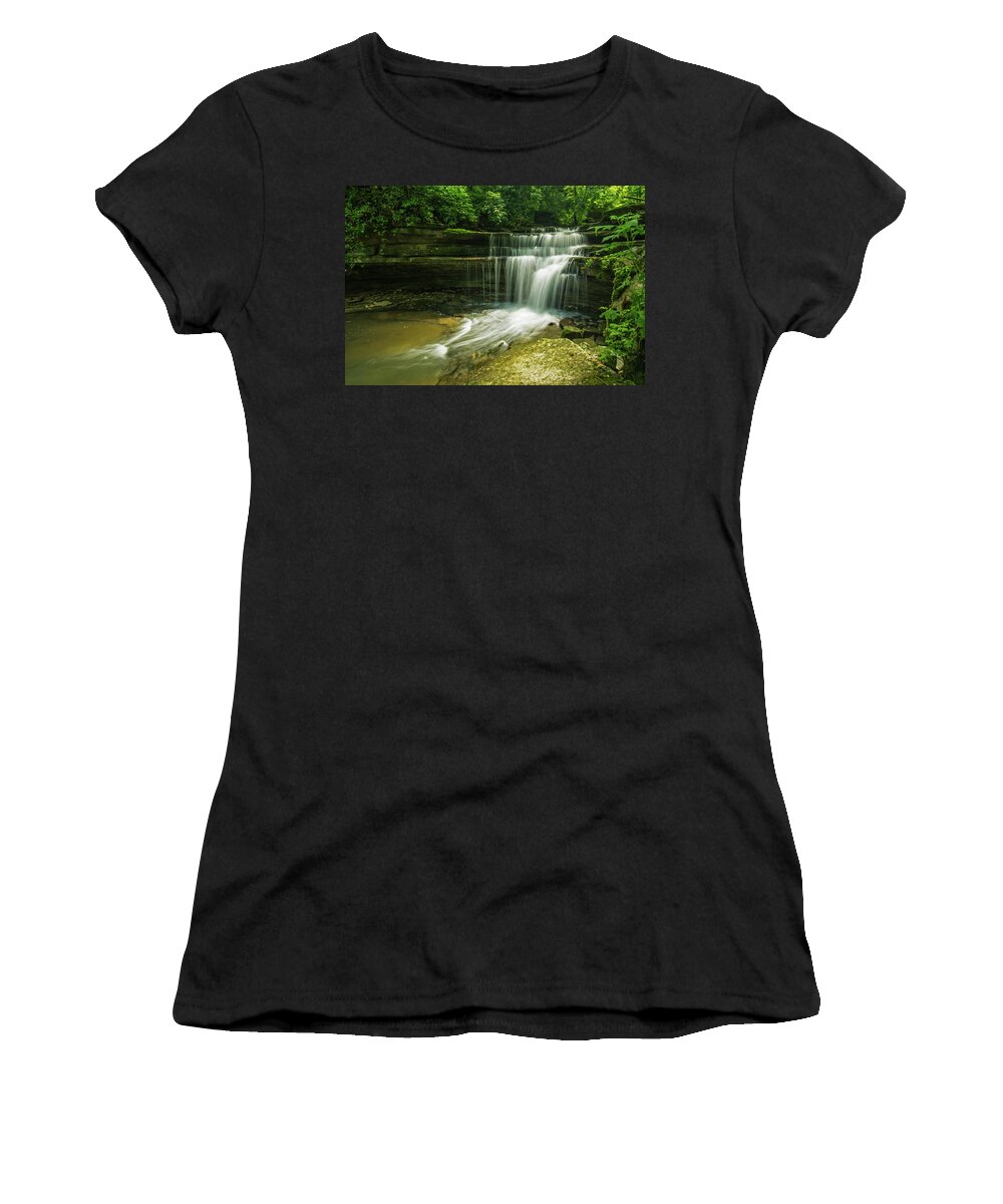Waterfalls Women's T-Shirt featuring the photograph Kentucky waterfalls by Ulrich Burkhalter
