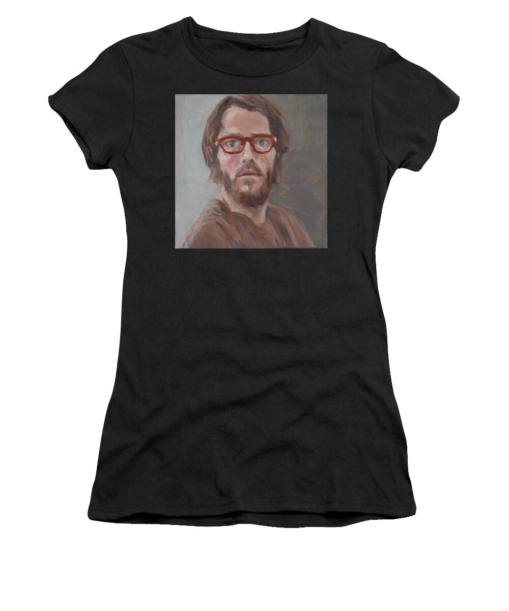 Kevin Women's T-Shirt featuring the painting Kevin by Connie Schaertl