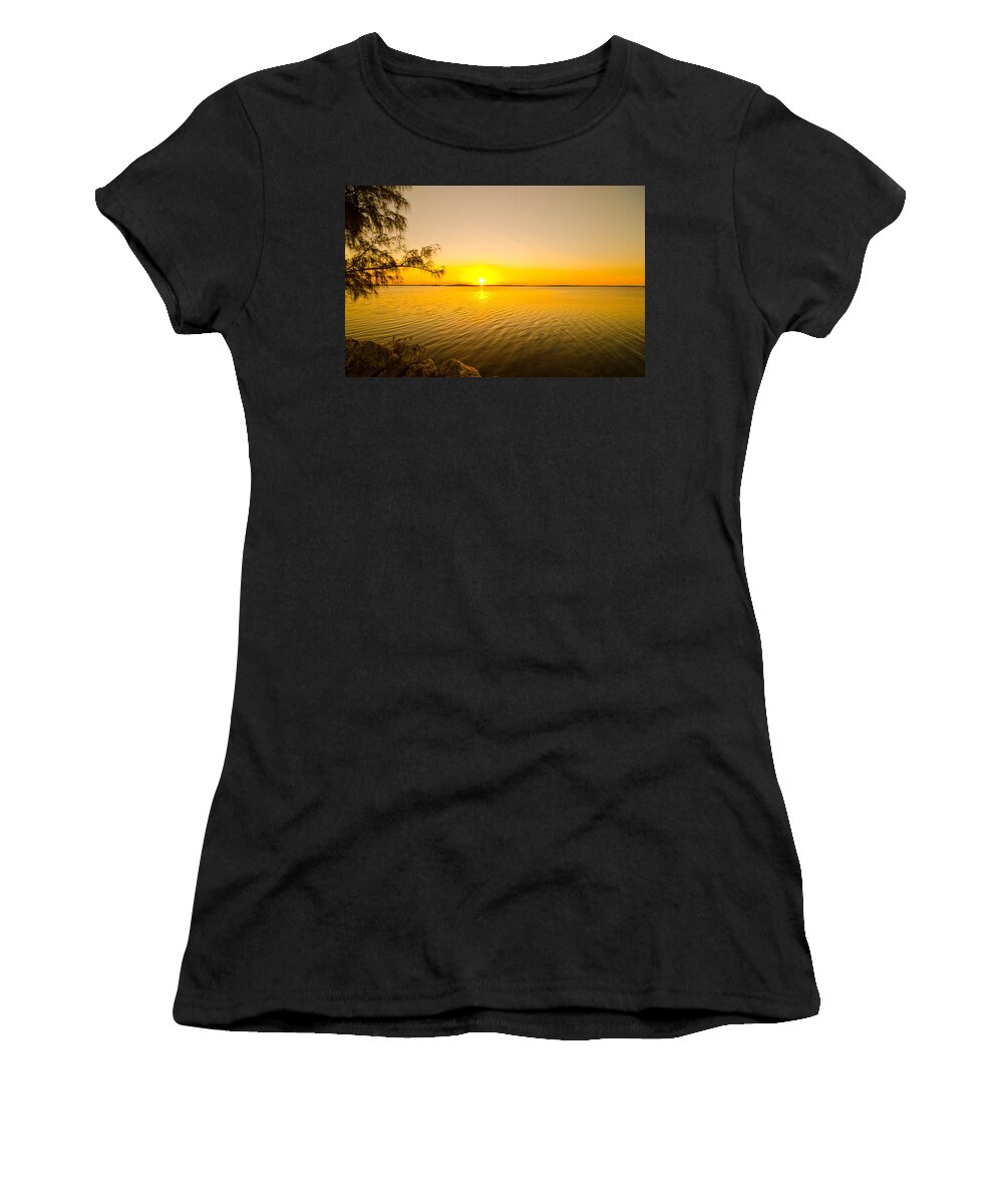 Sunrise Women's T-Shirt featuring the photograph Key Largo Sunrise 2 by Chris Thaxter