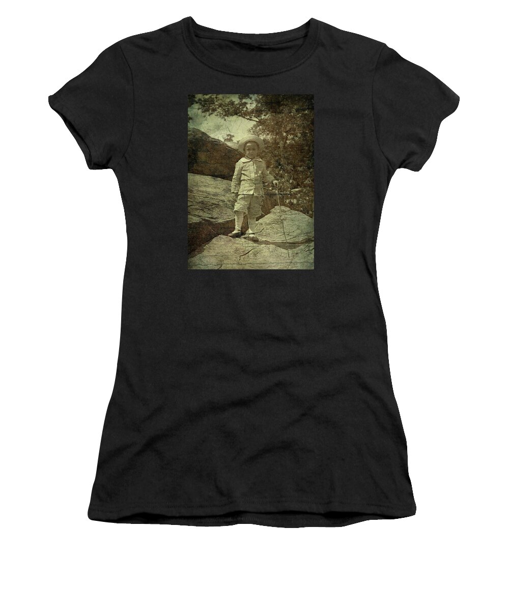 Boy Women's T-Shirt featuring the photograph King of the Mountaintop by Char Szabo-Perricelli