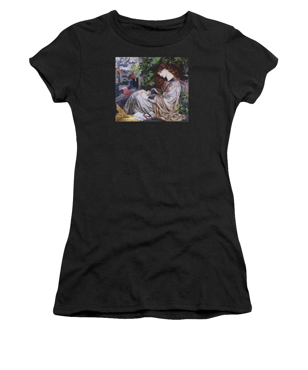 Dante Gabriel Rossetti Women's T-Shirt featuring the painting La Pia De Tolomei by Dante Gabriel Rossetti