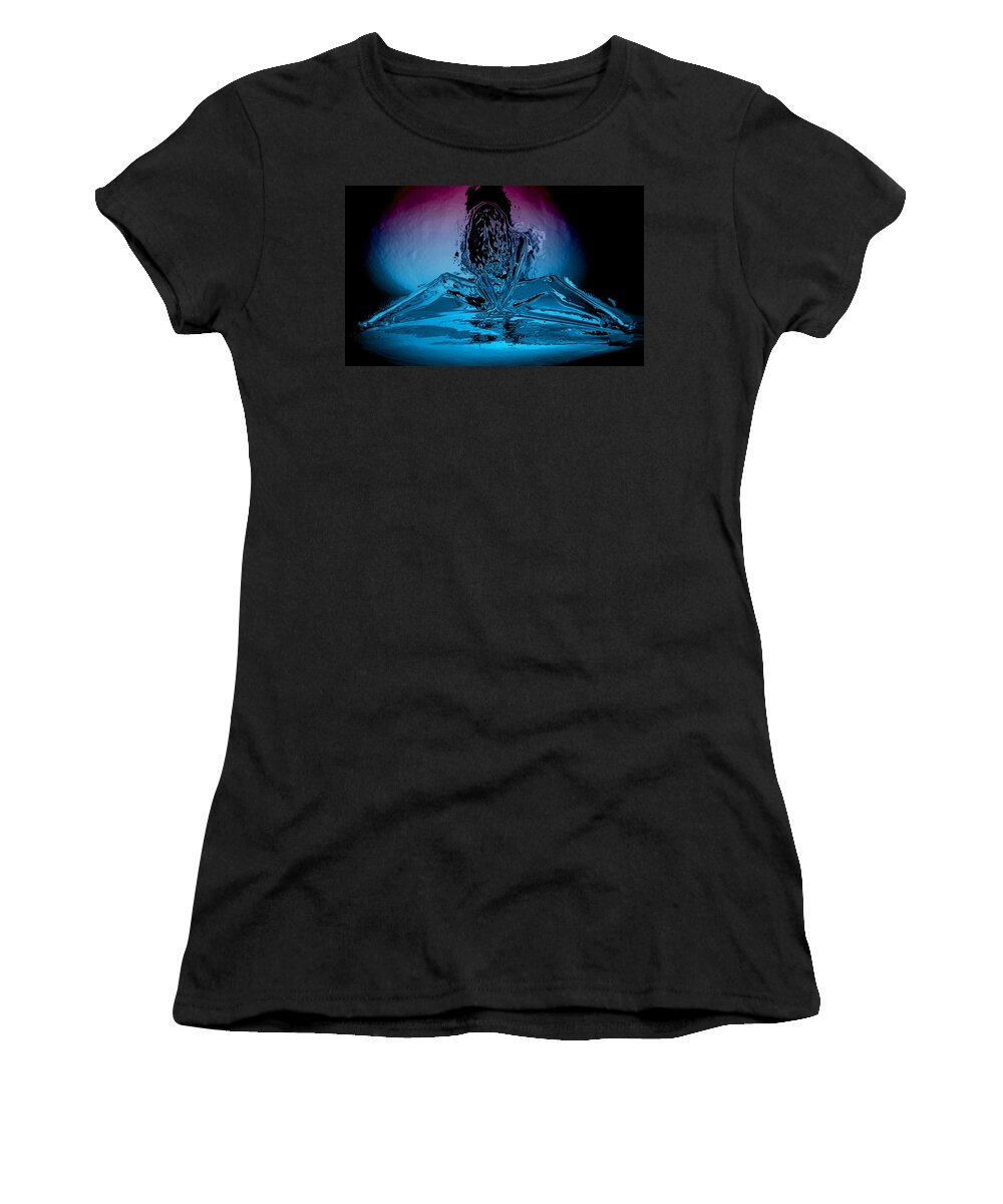 Nude Women's T-Shirt featuring the painting Lady - 1 by David Naman
