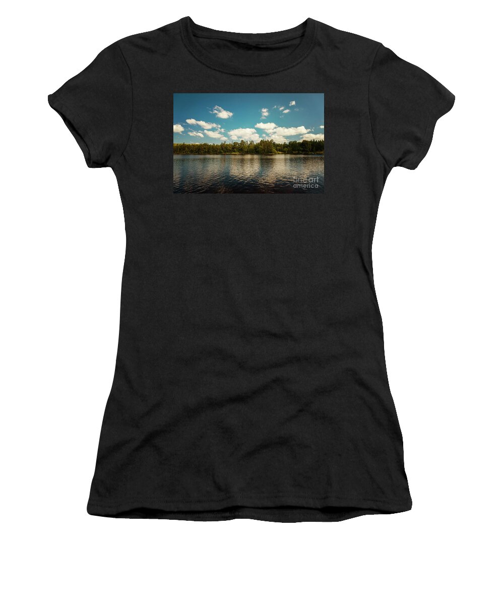 Helgasjon Women's T-Shirt featuring the photograph Lake Helgasjon reflections by Sophie McAulay