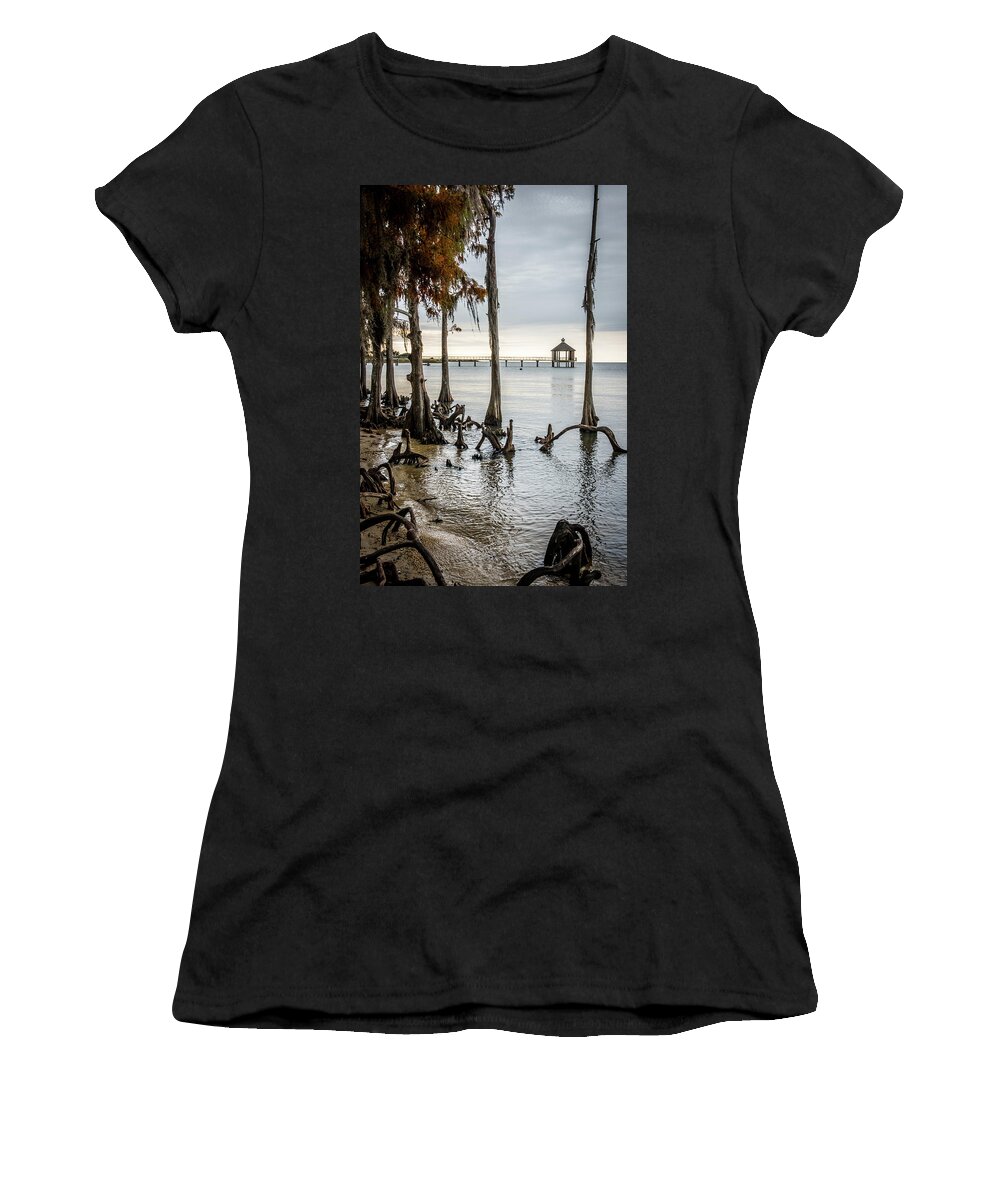 Lake Pontchartrain Women's T-Shirt featuring the photograph Lake Pontchartrain uncropped by Paul Freidlund