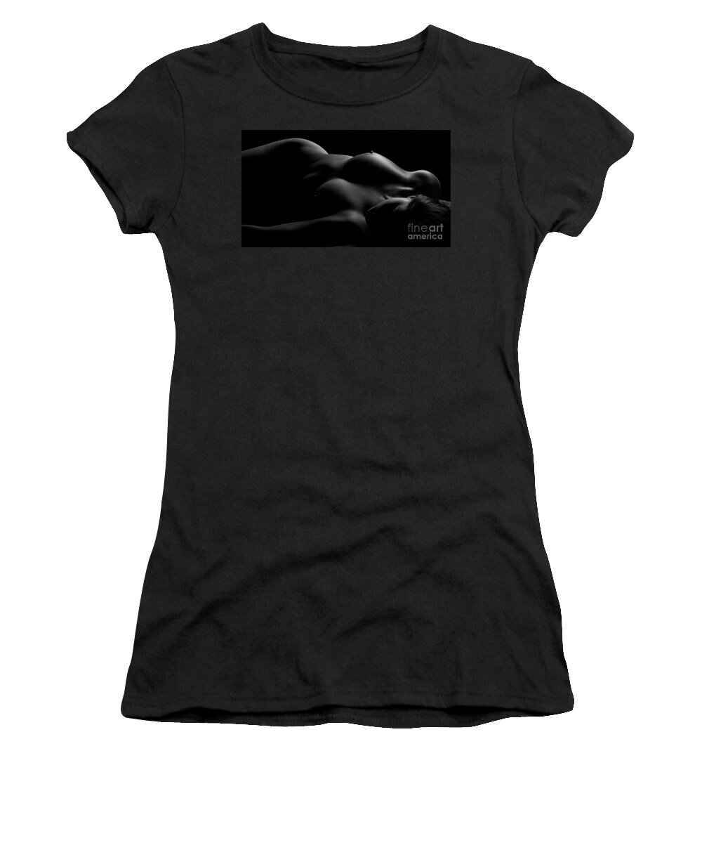 Bodyscape Women's T-Shirt featuring the photograph Lines of Light Black and White by David Naman