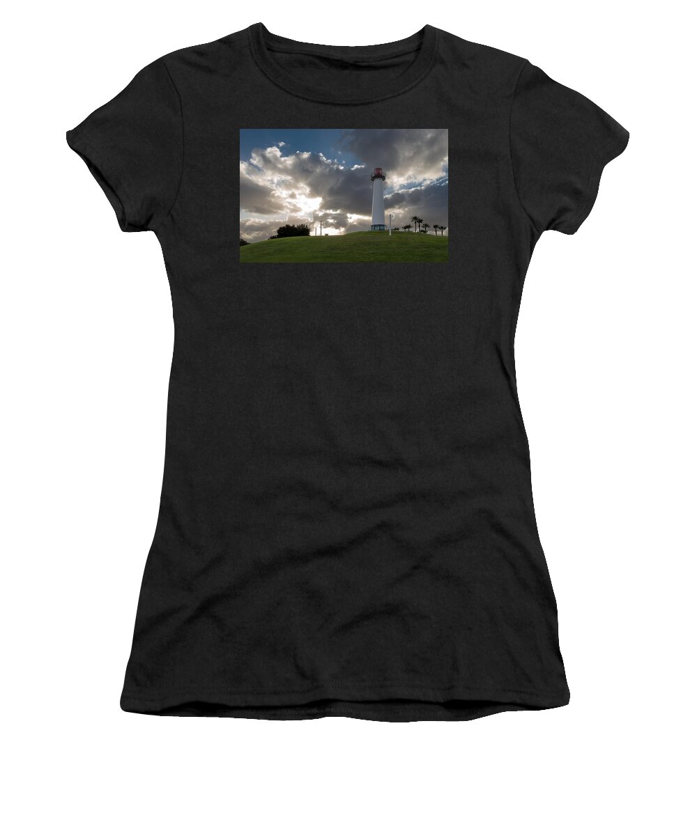 Lighthouse Women's T-Shirt featuring the photograph Lion's Lighthouse for Sight - 2 by Ed Clark
