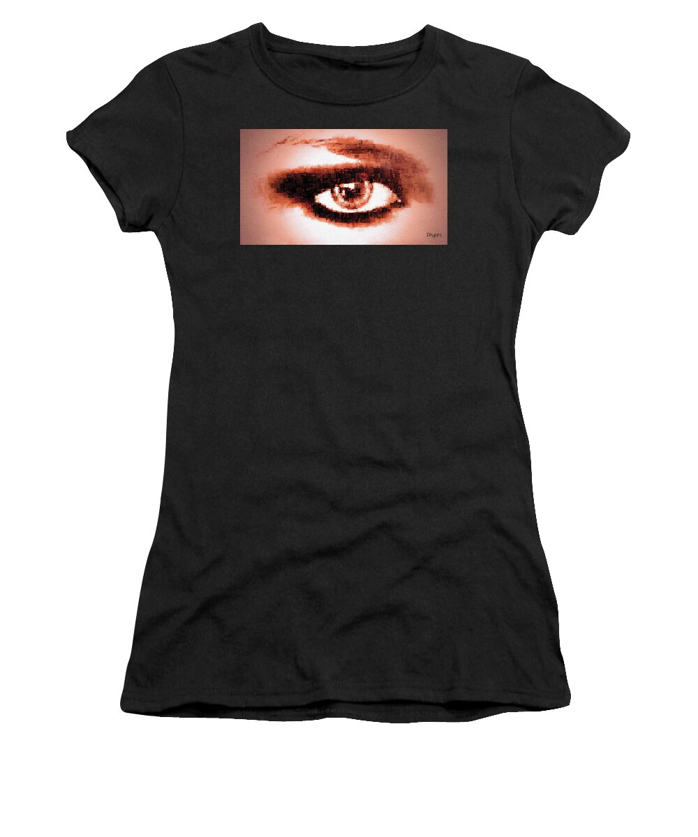 Digital Women's T-Shirt featuring the digital art Look into My Eye by Paula Ayers