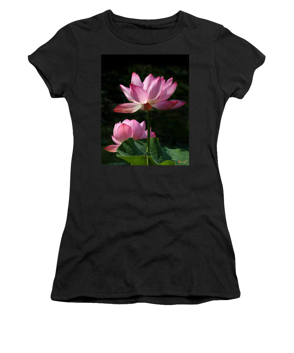 Nature Women's T-Shirt featuring the photograph Lotus Beauties--Upstaged DL048 by Gerry Gantt