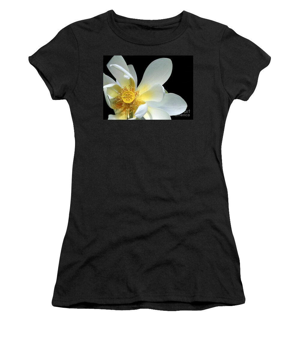 Lotus Women's T-Shirt featuring the photograph Lotus From Above by Sabrina L Ryan