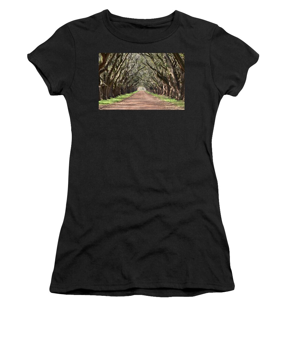 Oak Women's T-Shirt featuring the photograph Louisiana Oaks by Charlotte Schafer