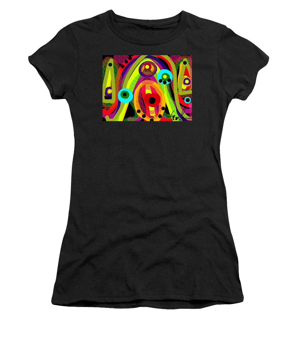 susan Fielder Lush For Life Abstract Women's T-Shirt featuring the digital art Lush for Life by Susan Fielder