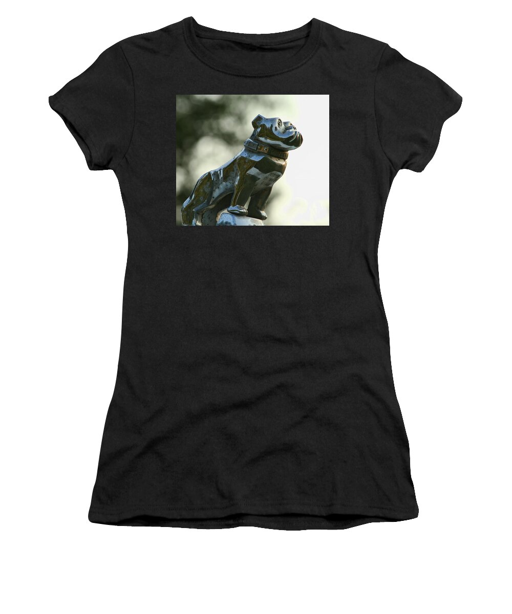 Mack Women's T-Shirt featuring the photograph Mack Truck Bull Dog Hood Ornament by Kathy Clark