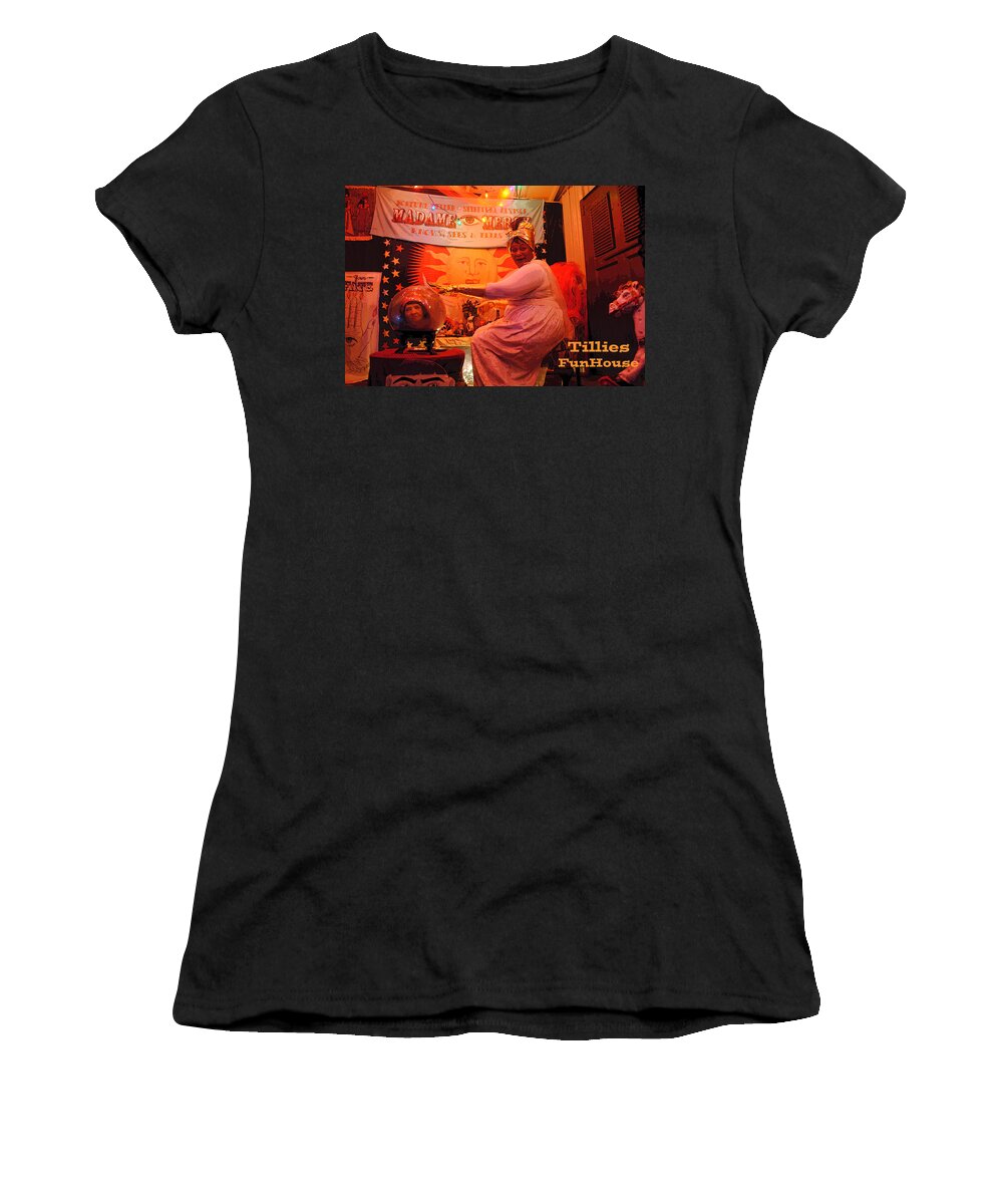 Madam Mercy Women's T-Shirt featuring the photograph Madam Mercy by Patricia Arroyo