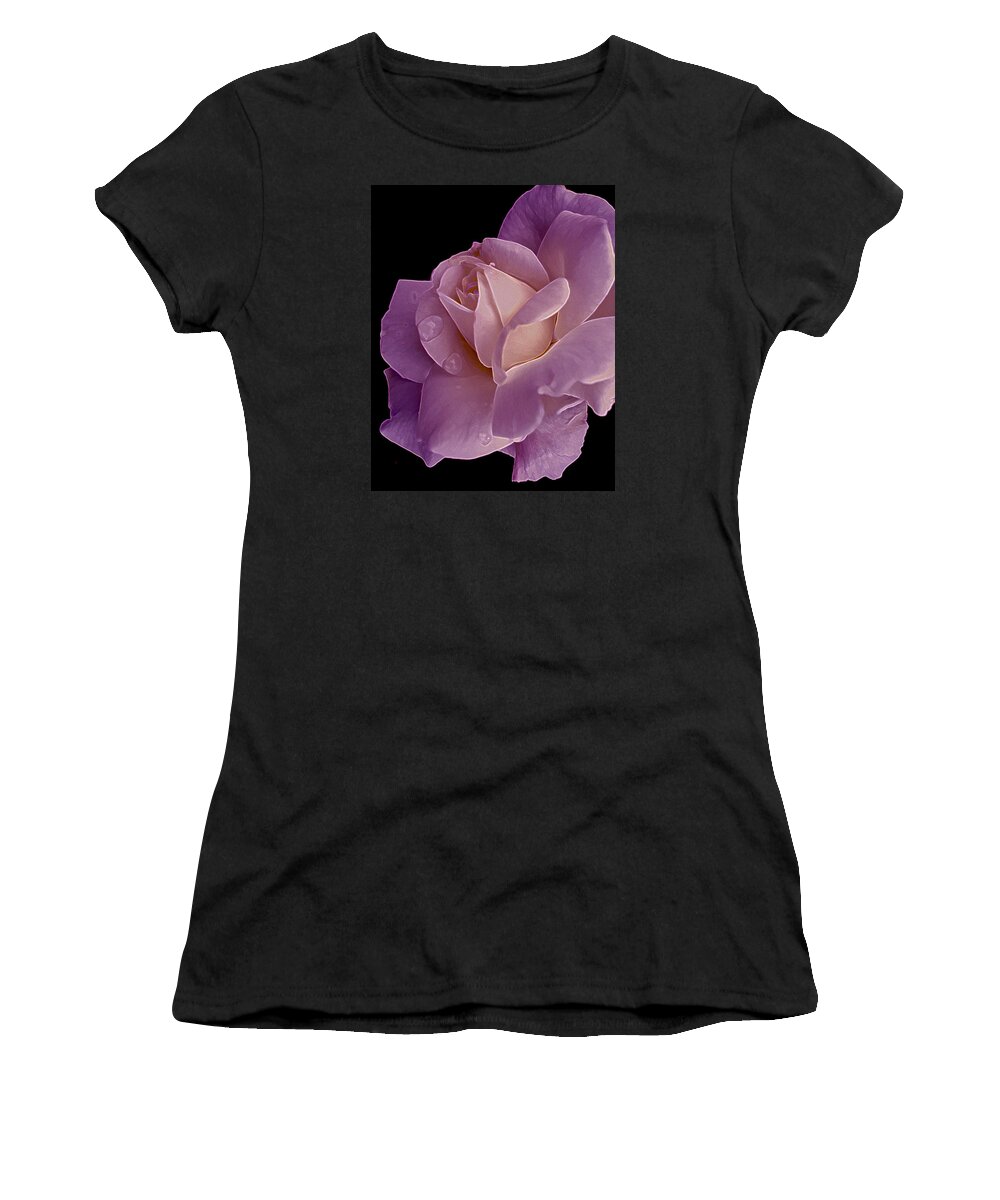 Rose Fantasies Women's T-Shirt featuring the photograph Magenta Queen 8 by Lynda Lehmann