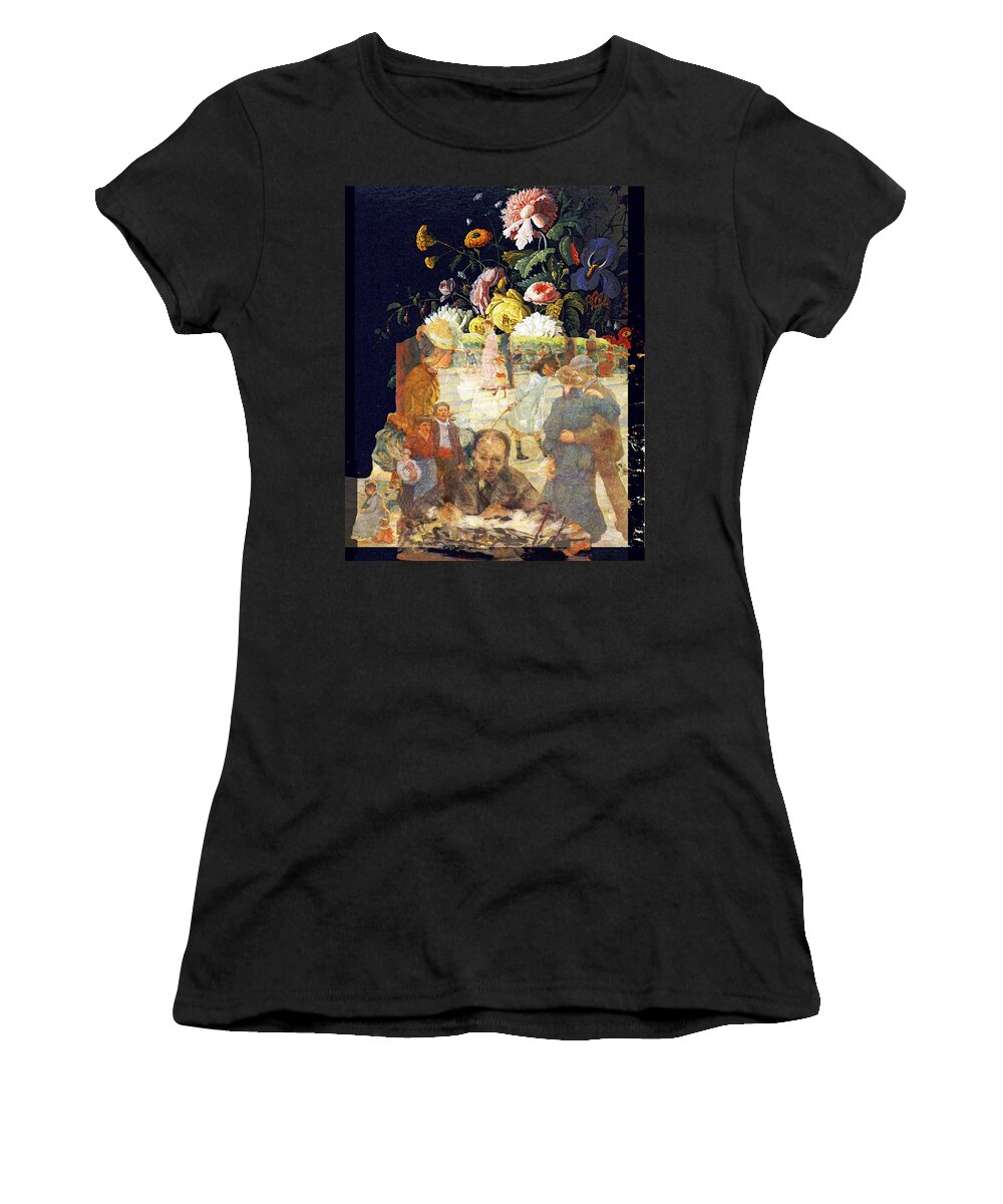 Collage Women's T-Shirt featuring the digital art Many Colors of Love by John Vincent Palozzi