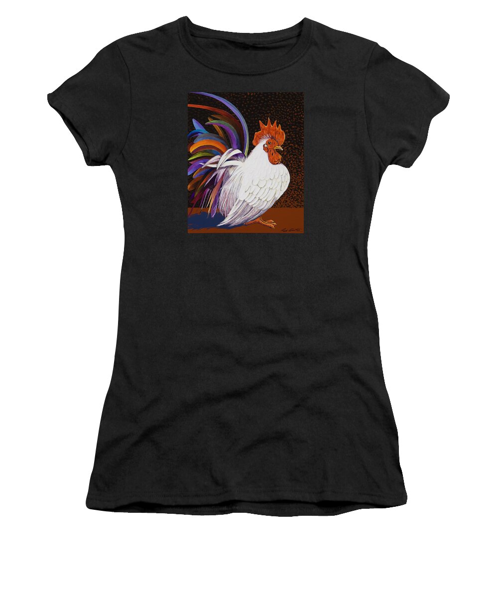 Imagined Realism Women's T-Shirt featuring the painting Me, Me, Me by Bob Coonts
