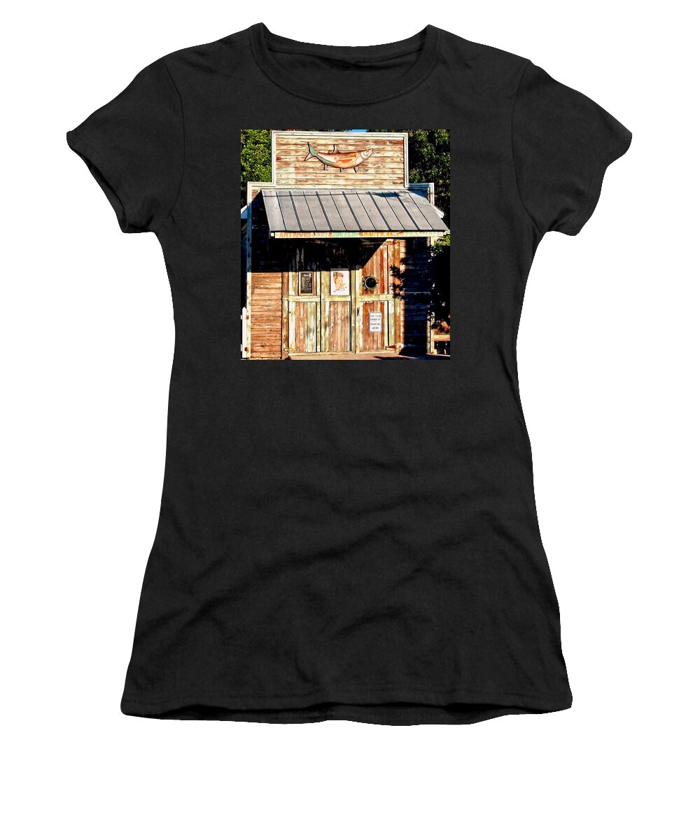 Shack Women's T-Shirt featuring the photograph Mermaid Shack in Key West by Amy McDaniel