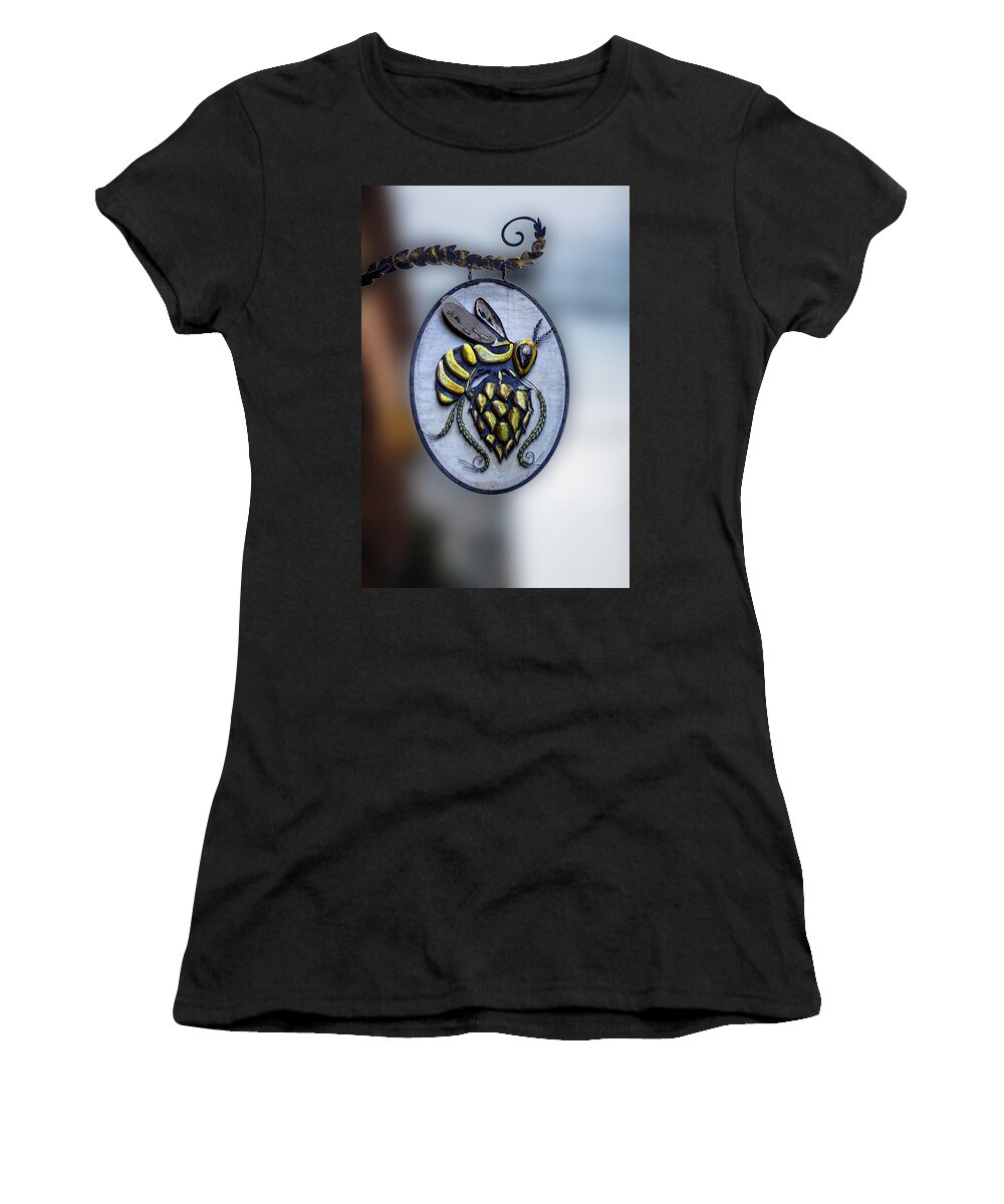 Bee Women's T-Shirt featuring the photograph Metallic Hornet by John Haldane