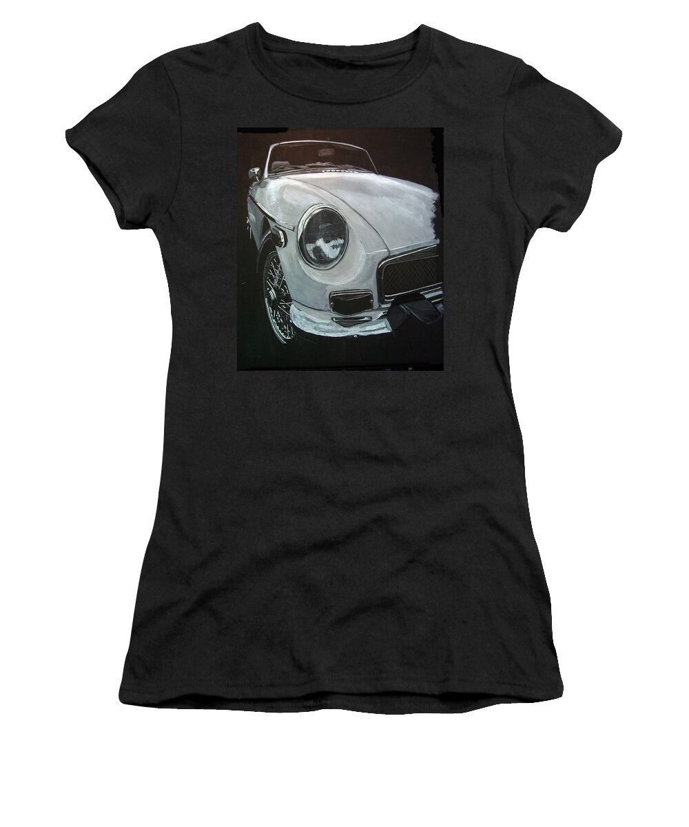 Mgb Women's T-Shirt featuring the painting MGB by Richard Le Page
