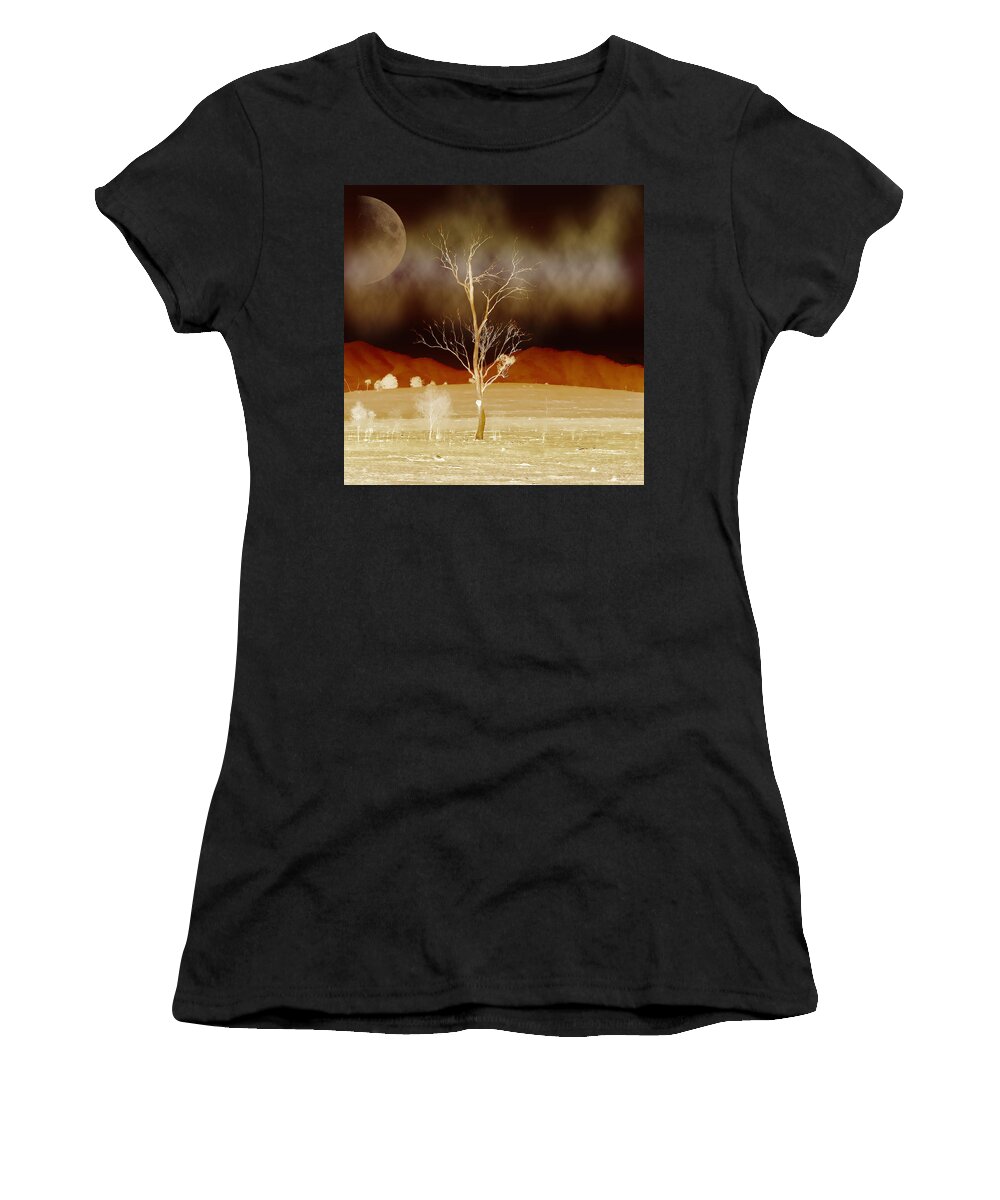 Landscapes Women's T-Shirt featuring the photograph Midnight Vogue by Holly Kempe