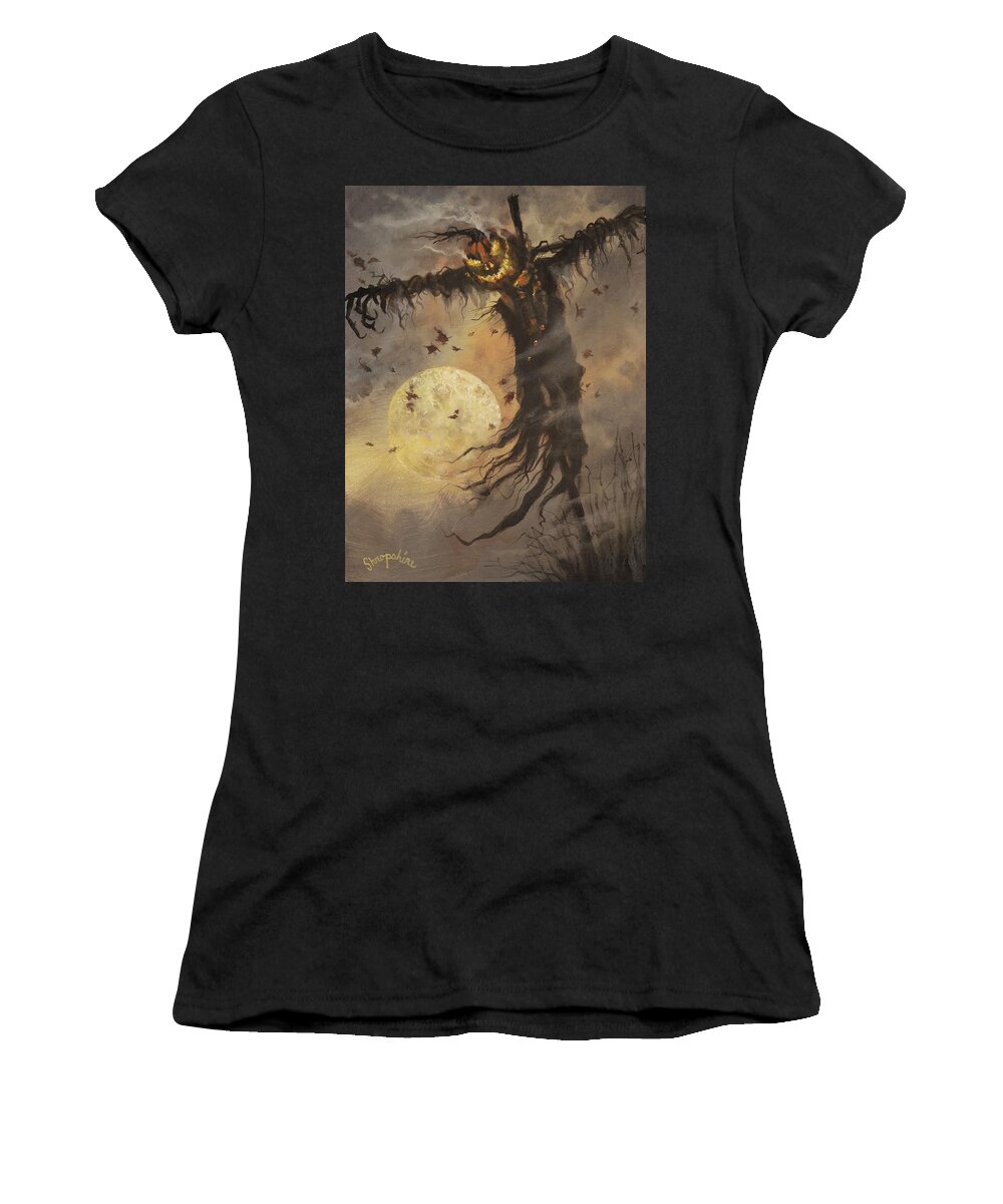 Halloween Women's T-Shirt featuring the painting Mister Halloween by Tom Shropshire