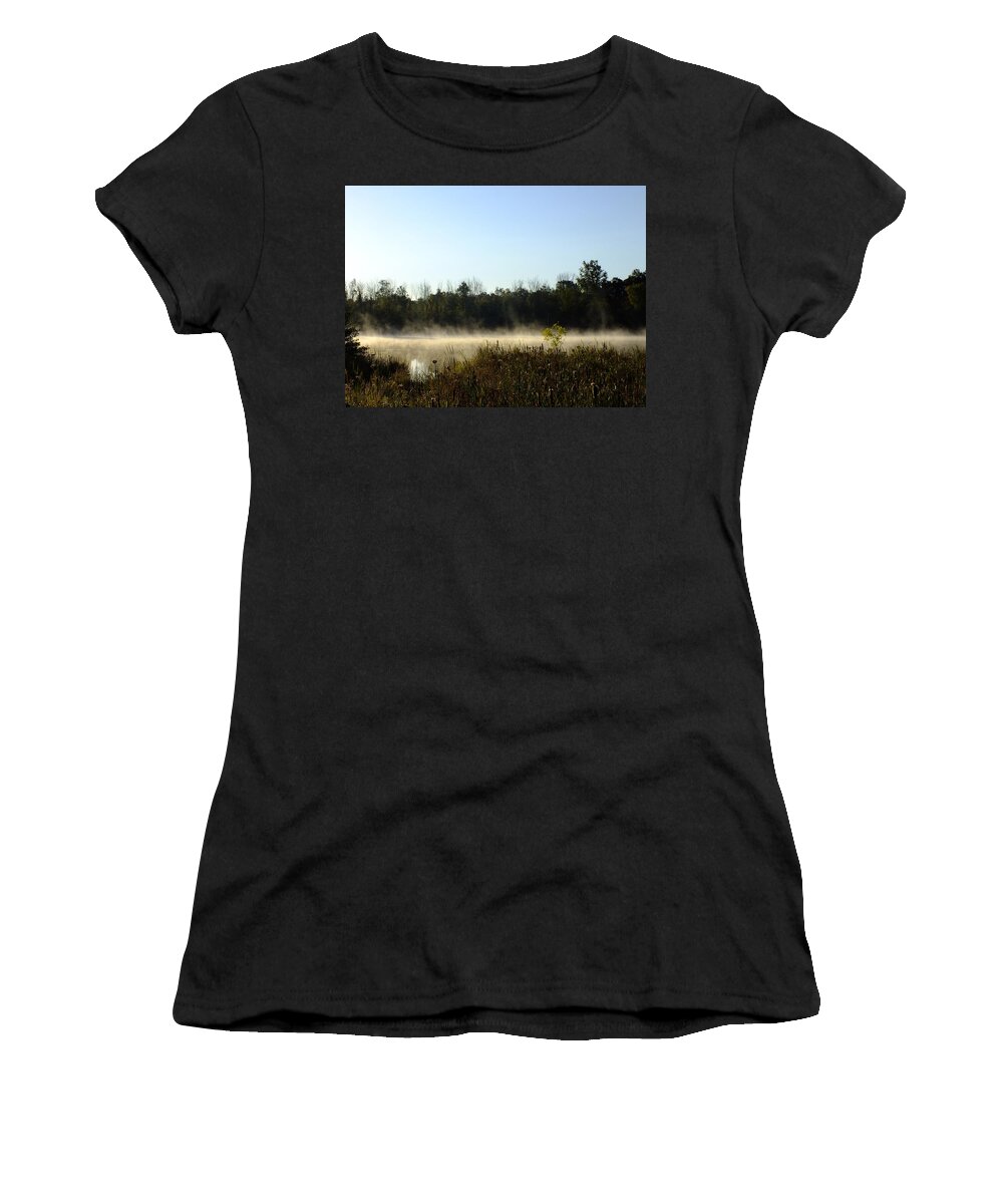 Nature Women's T-Shirt featuring the photograph Mists on the Welland by Peggy King