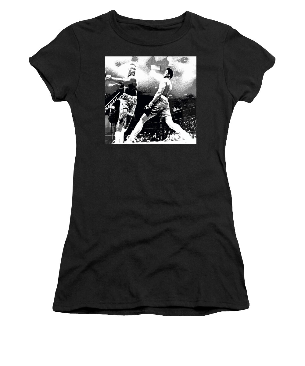 Mohamed Ali Women's T-Shirt featuring the photograph Mohamed Ali Float Like A Butterfly by Saundra Myles