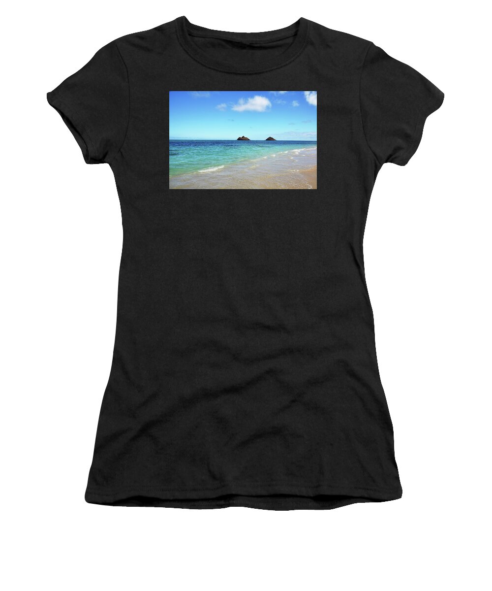 Mokulua Islands Women's T-Shirt featuring the photograph Mokulua Islands by Kelly Wade