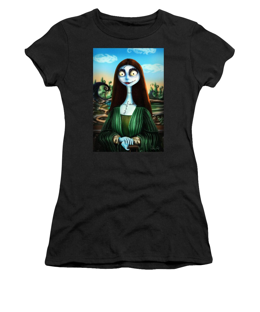 Monalisa Women's T-Shirt featuring the digital art Mona Lisa by Alessandro Della Pietra