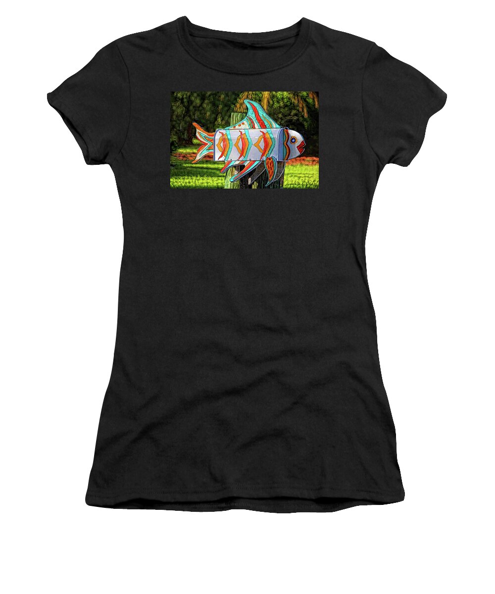 Mailbox Women's T-Shirt featuring the photograph More Fun And Whimsy by HH Photography of Florida