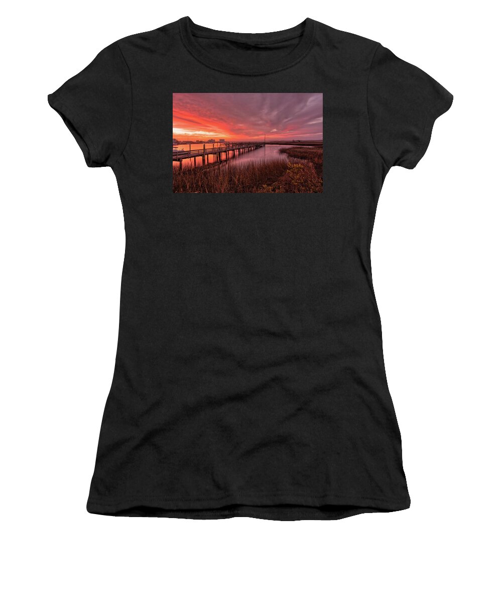 Southport Women's T-Shirt featuring the photograph Morning in Souhtport by Nick Noble
