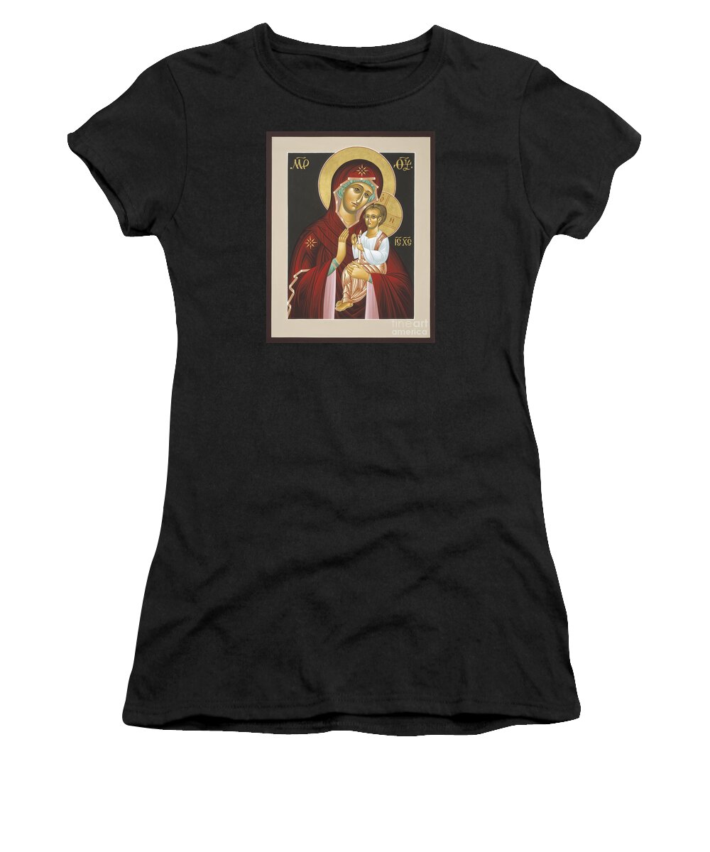 Mother Of God Light In All Darkness Women's T-Shirt featuring the painting Mother of God Light In All Darkness 016 by William Hart McNichols