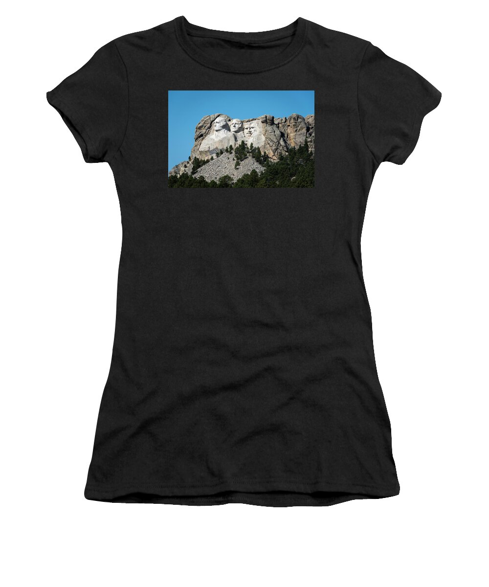 Black Hills Women's T-Shirt featuring the photograph Mount Rushmore by Norman Reid