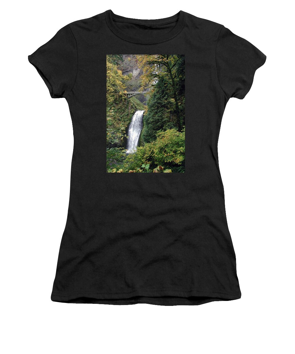 Multnomah Women's T-Shirt featuring the photograph Multnomah Falls 3 by DArcy Evans
