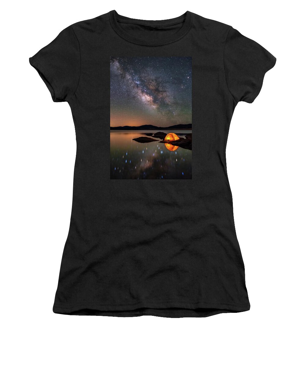 Milky Way Women's T-Shirt featuring the photograph My Million Star Hotel by Darren White