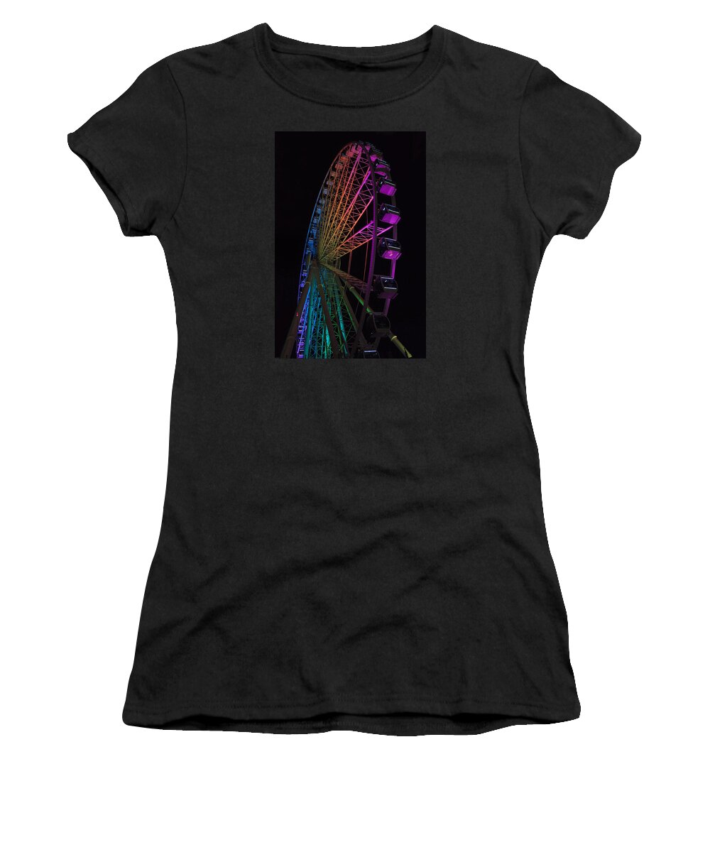 Photograph Women's T-Shirt featuring the photograph Myrtle Beach Skywheel by Suzanne Gaff
