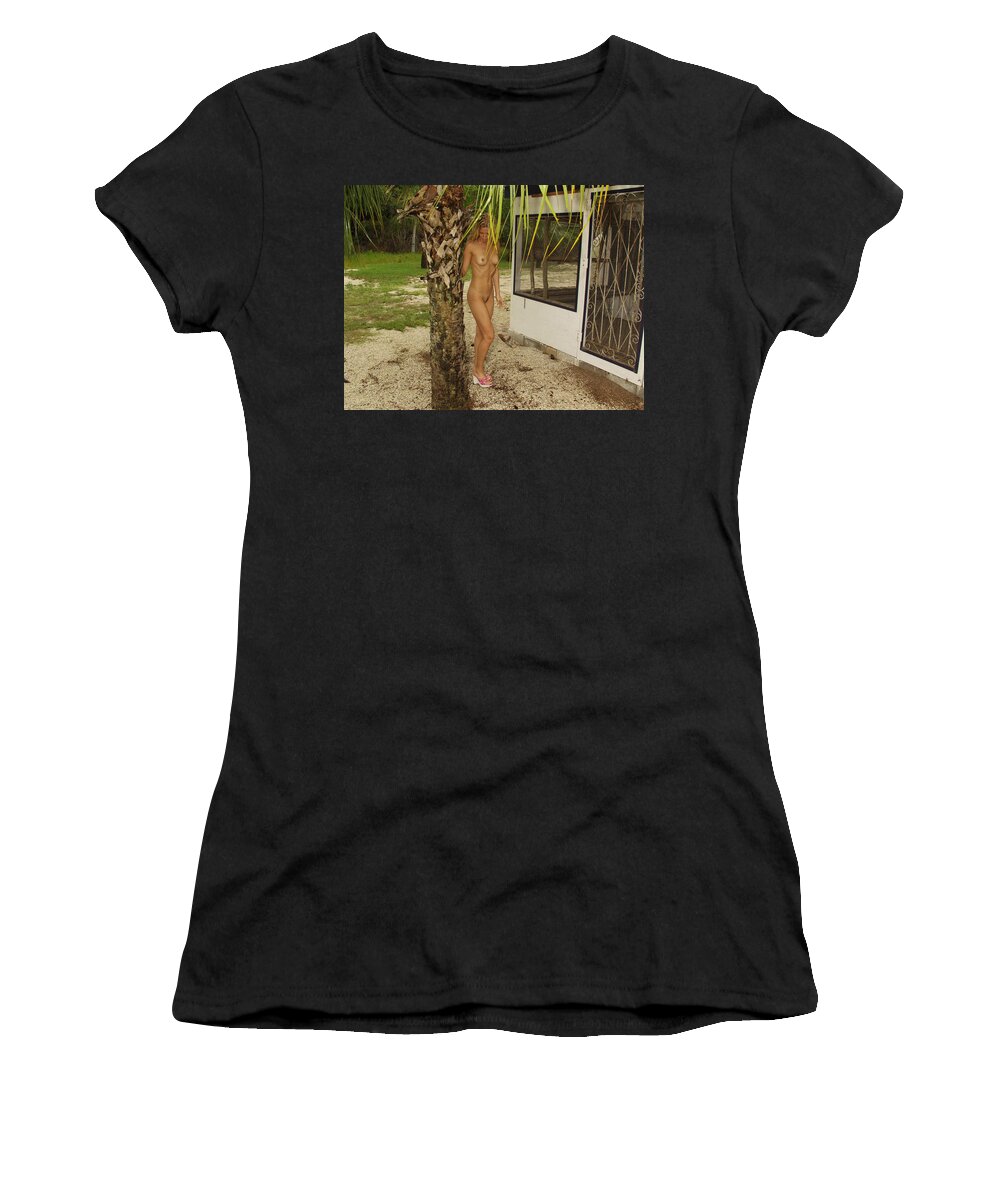 Female Nude Natural Beauty Sexy Exotic Glamorous Nudes Women's T-Shirt featuring the photograph Natural Beauty 392 by Lucky Cole