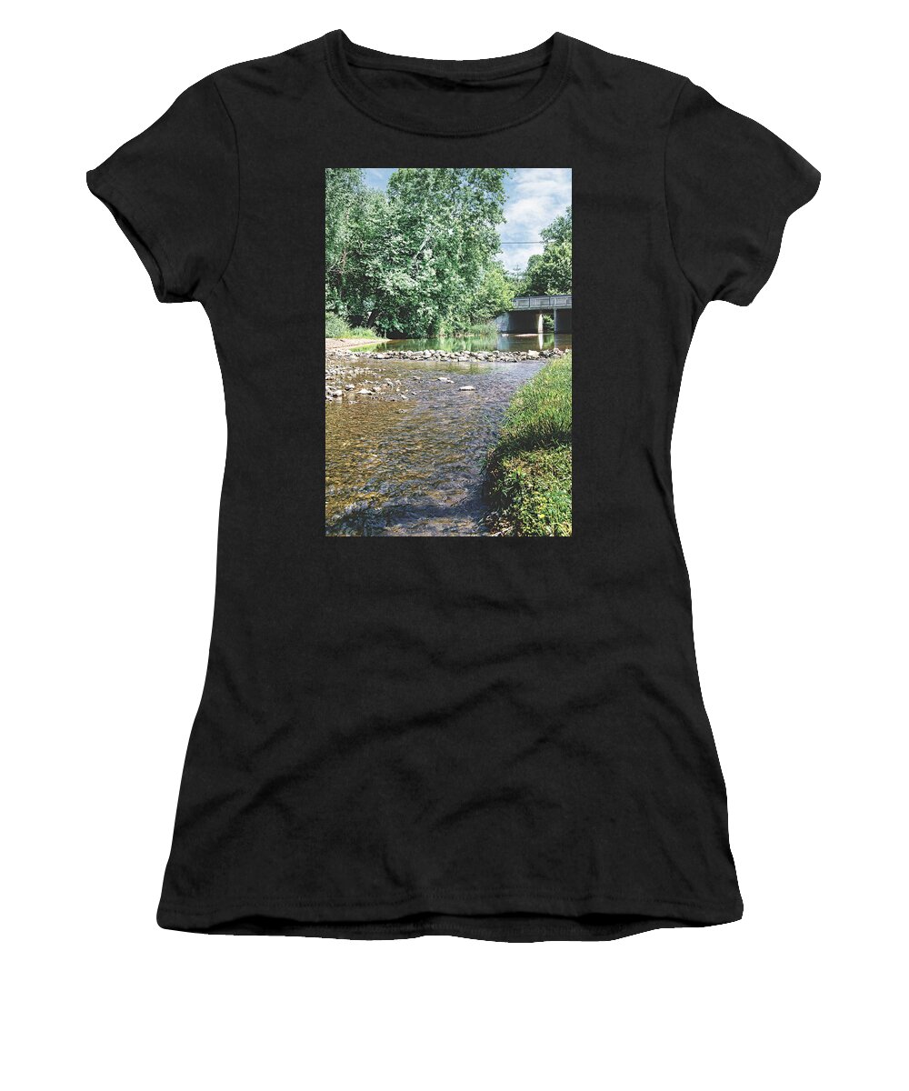 Neosho Women's T-Shirt featuring the photograph Neosho Country Creek by Judy Hall-Folde