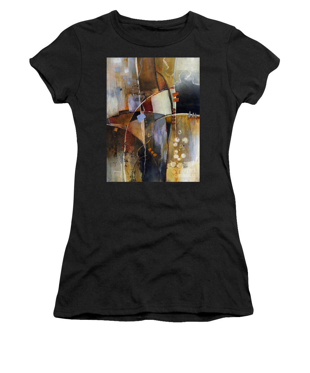 Abstract Women's T-Shirt featuring the painting Neutral Elements by Hailey E Herrera