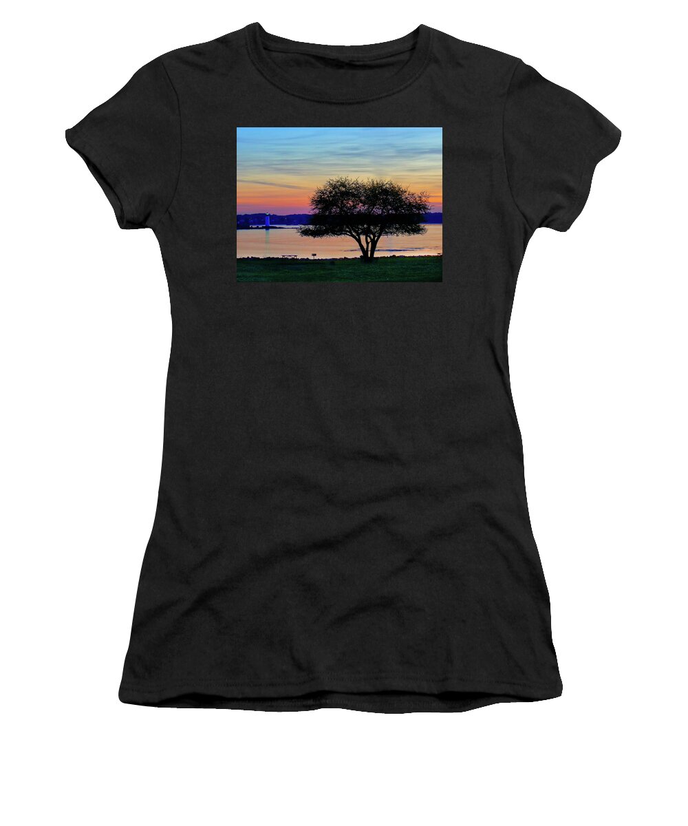 Sunrise Women's T-Shirt featuring the photograph New Castle Sunrise by David Thompsen