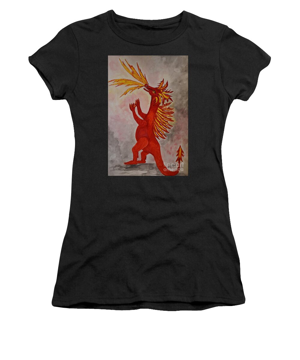 Niruth Women's T-Shirt featuring the painting Niruth by Maria Urso