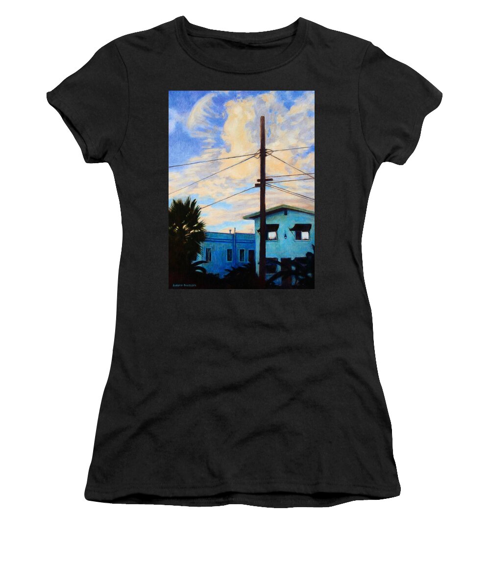 Los Angeles Women's T-Shirt featuring the painting Normal Ave by Andrew Danielsen
