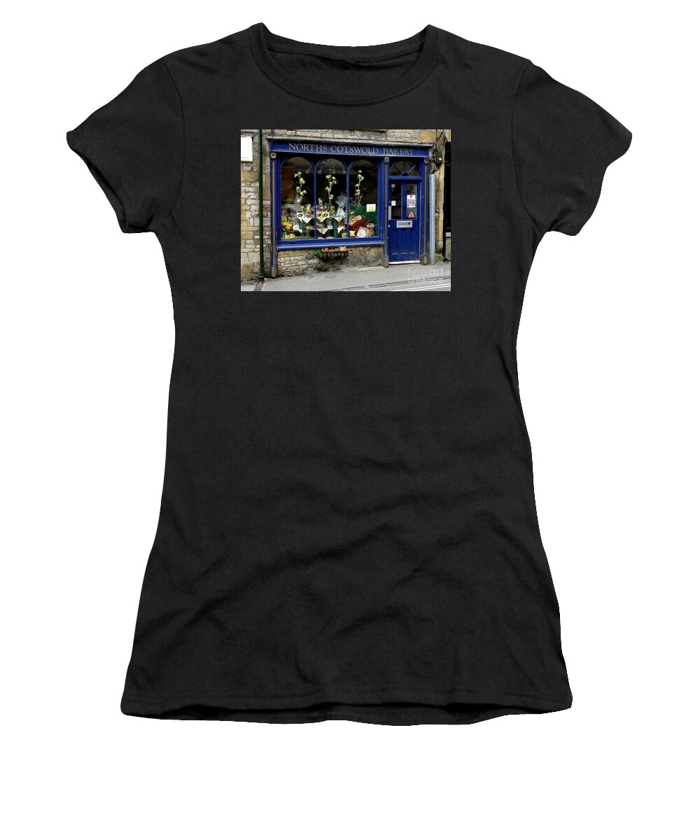 Bakery Women's T-Shirt featuring the photograph North Cotswold Bakery by Lainie Wrightson