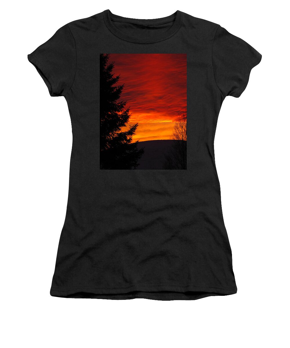Sunset Women's T-Shirt featuring the photograph Northern Sunset 2 by Cheryl Charette