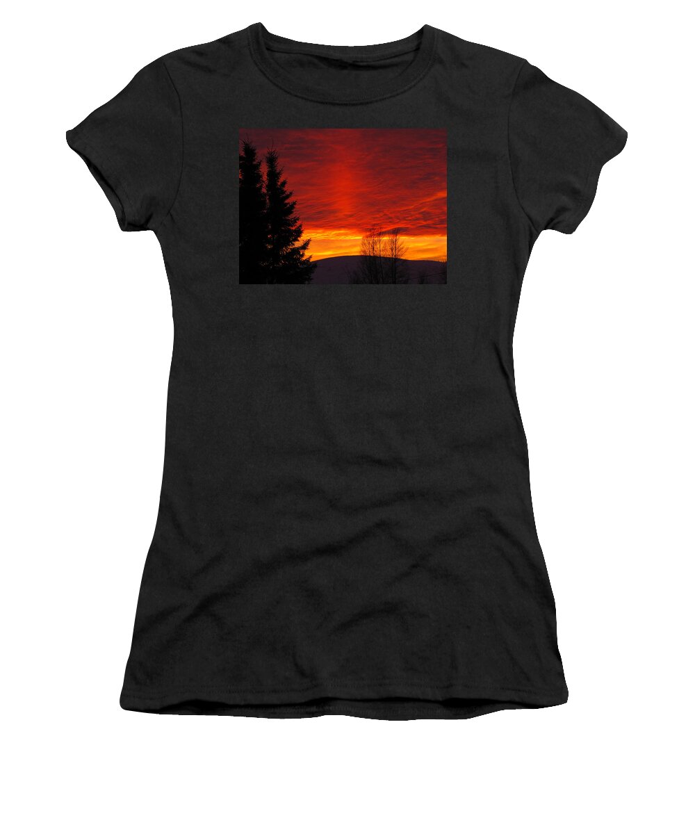Sunset Women's T-Shirt featuring the photograph Northern Sunset by Cheryl Charette
