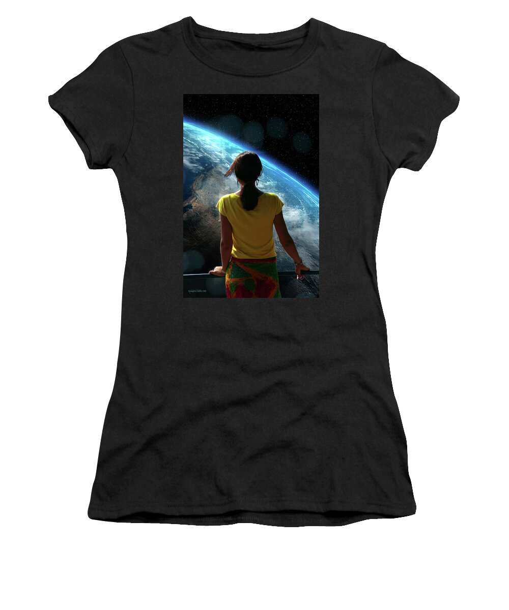 Girl Women's T-Shirt featuring the photograph Nostalgia by Aleksander Rotner