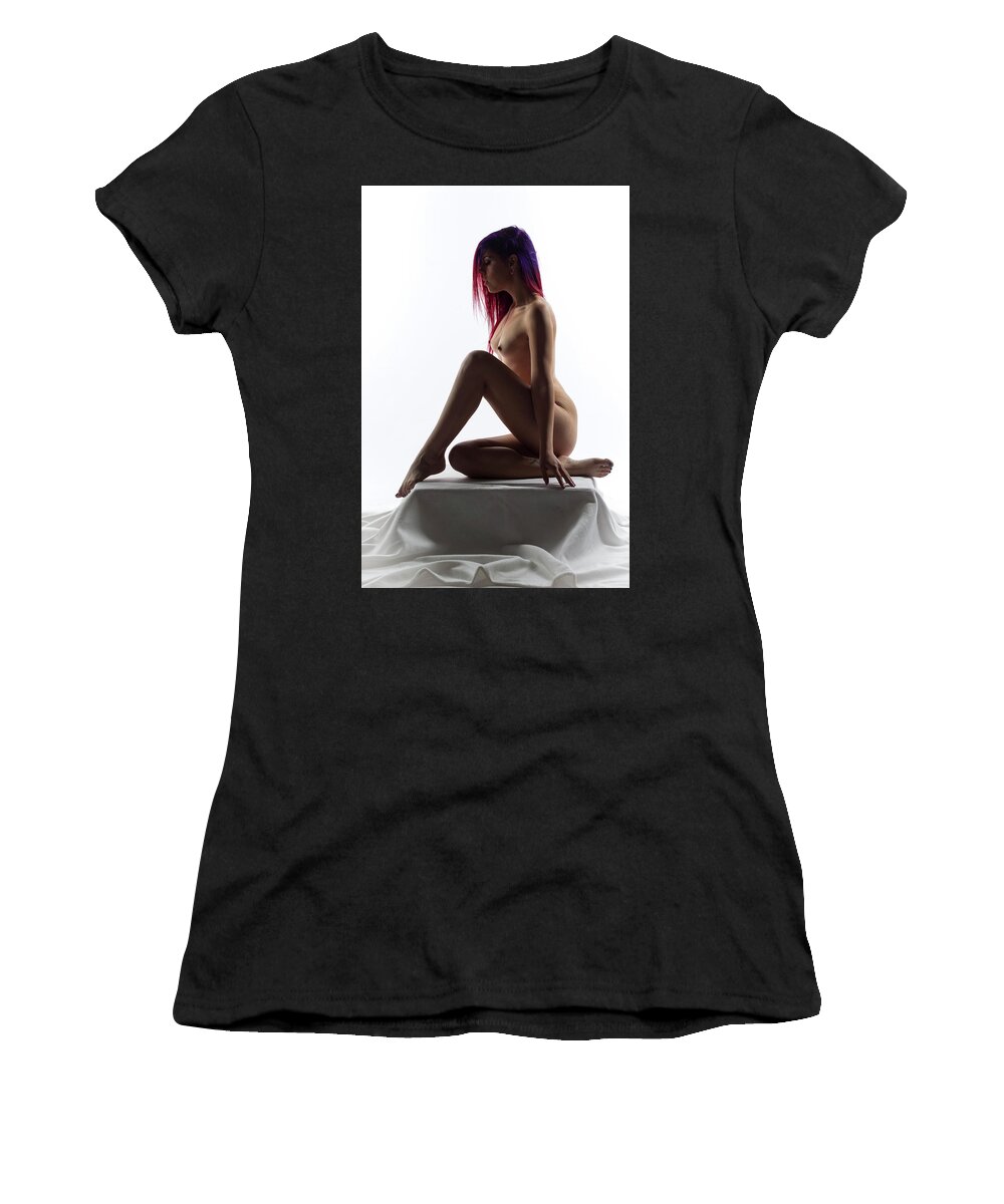 Sexy Women's T-Shirt featuring the photograph Nude by La Bella Vita Boudoir