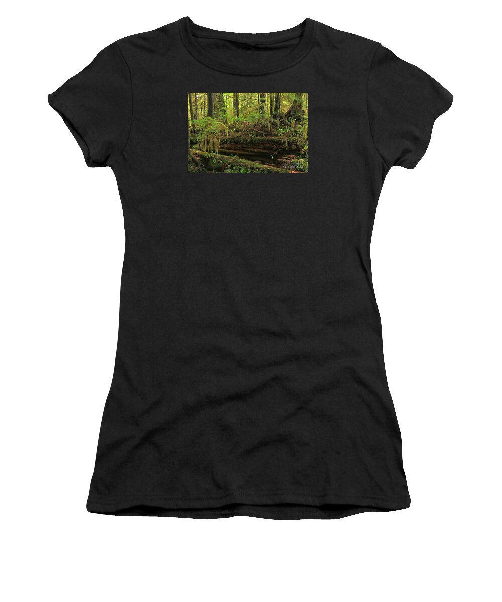 Nurse Tree Women's T-Shirt featuring the photograph Nursing Log by Adam Jewell