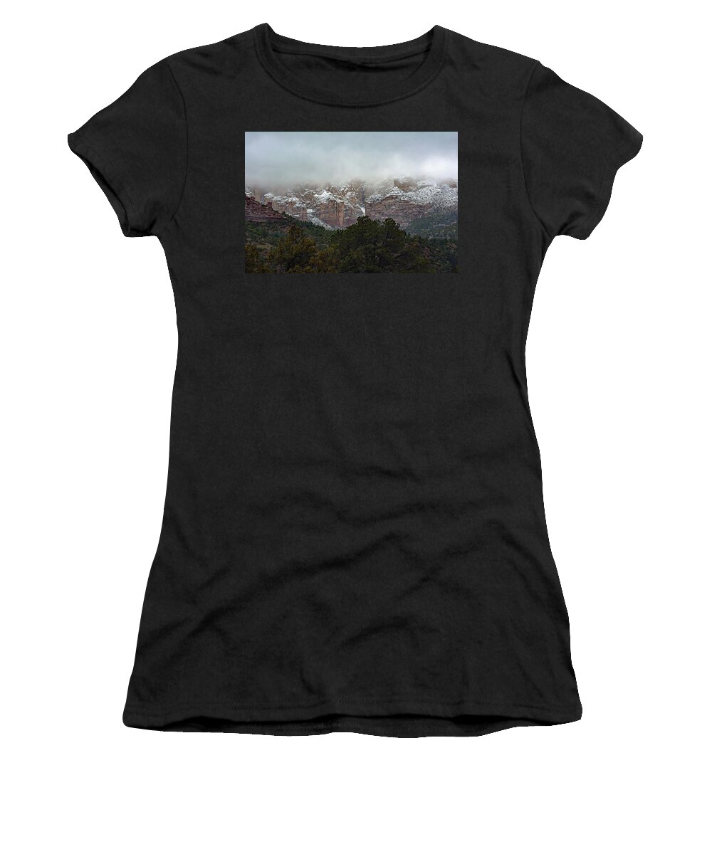 Arizona Women's T-Shirt featuring the photograph Oak Creek Canyon by Carolyn Mickulas